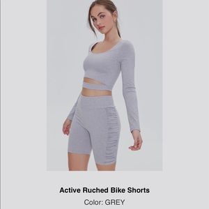 Active Ruched Biker Shorts